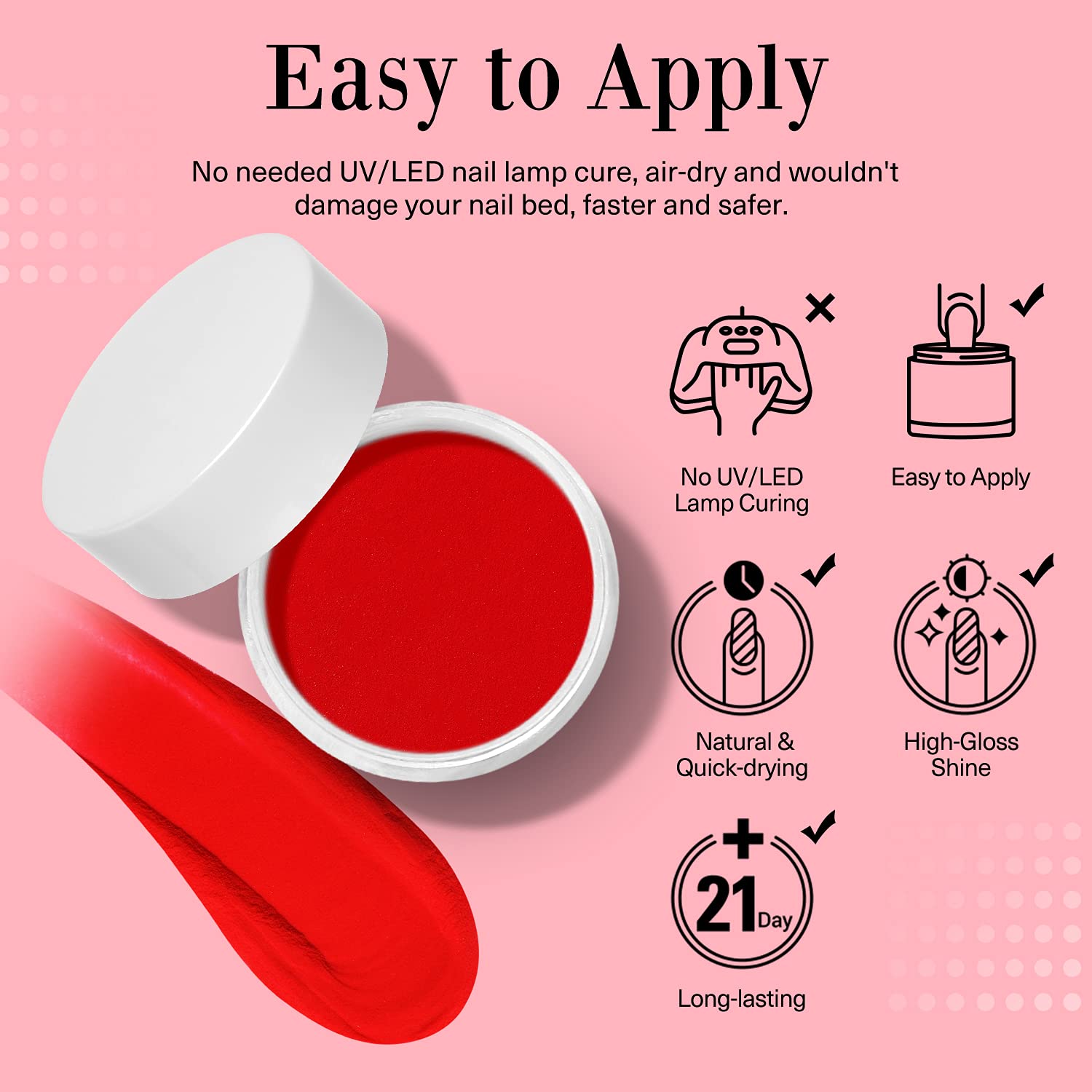 AZUREBEAUTY – Polvo de inmersión rojo, rojo brillante clásico, uñas francesas para principiantes, salón de manicura en casa, sin olor, de larga
