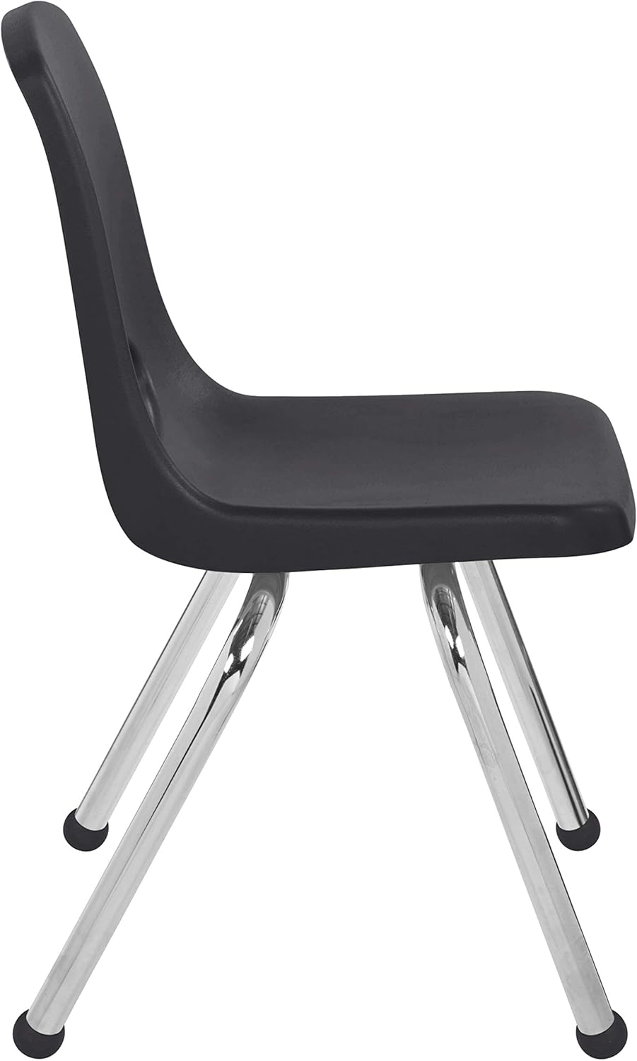 Factory Direct Partners Silla apilable, 14 pulgadas, negro