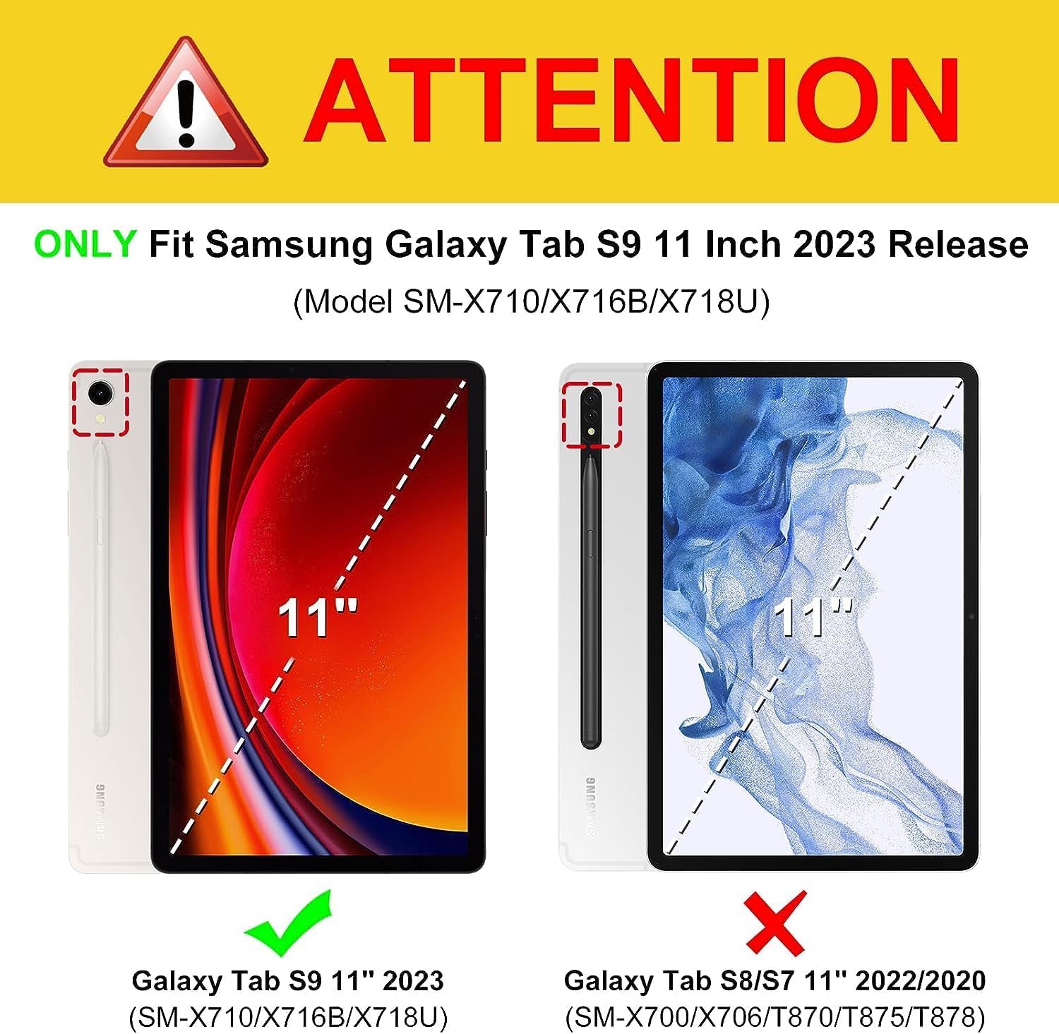Funda para Samsung Galaxy Tab S9 de 11 pulgadas 2023 modelo X710X716BX718U, funda plegable de pie delgada con apagado y encendido automático, It’s