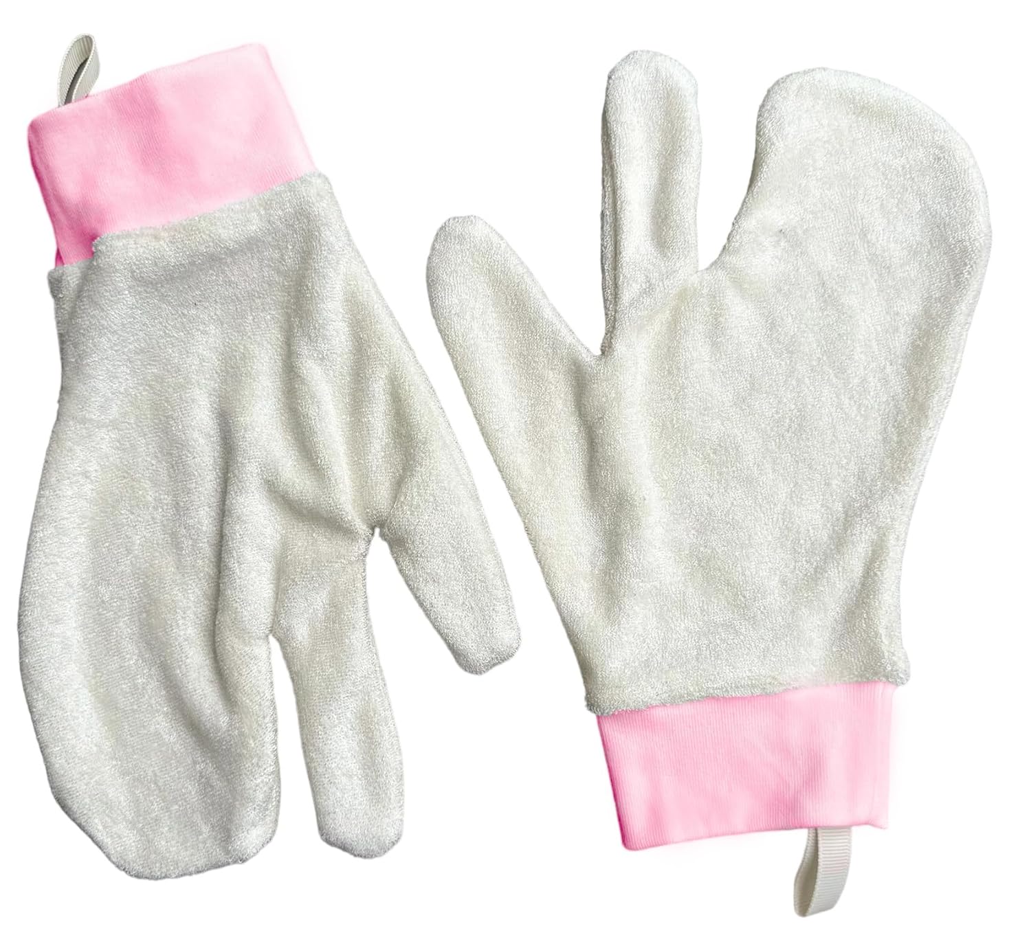 Nooks & Crannies – Par de guantes de lavado de bambú orgánico para recién nacidos, bebés, niños pequeños, paño para piel sensible, fácil y cómodo de