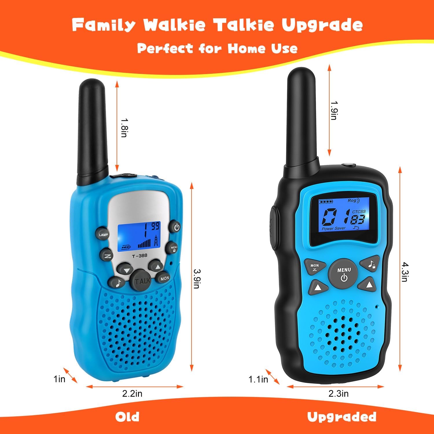 Wishouse Walkie Talkies recargables para niños y adultos de largo alcance, regalo de cumpleaños de Navidad para niños y niñas de 3, 4, 5, 6, 7, 8,