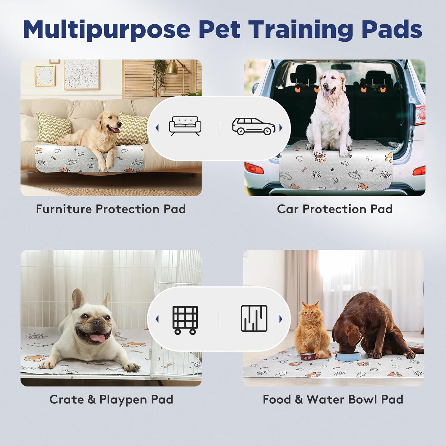 Almohadillas lavables para orina de perros, extra grandes de 60 x 48 pulgadas, súper absorbentes, reutilizables, para entrenamiento, 100%