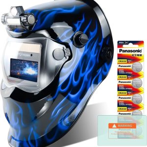 Casco de soldadura de oscurecimiento automático con campana de soldadura de color verdadero con luz solar 2 sensores de arco amplia sombra 9-13 Casco de soldadura de oscurecimiento automático con campana de soldadura de color verdadero con luz solar 2 sensores de arco amplia sombra 9-13