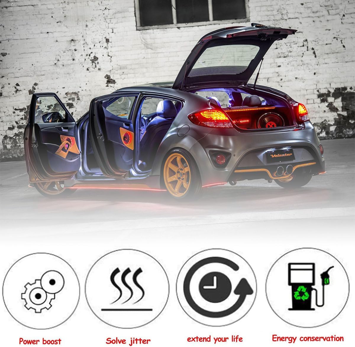 Sensor de oxígeno Upstream & Downstream O2 Sensor 234-5055, 234-4568 apto para Hyundai Accent 2012-2014, para Hyundai Veloster 2012-2014, para Kia