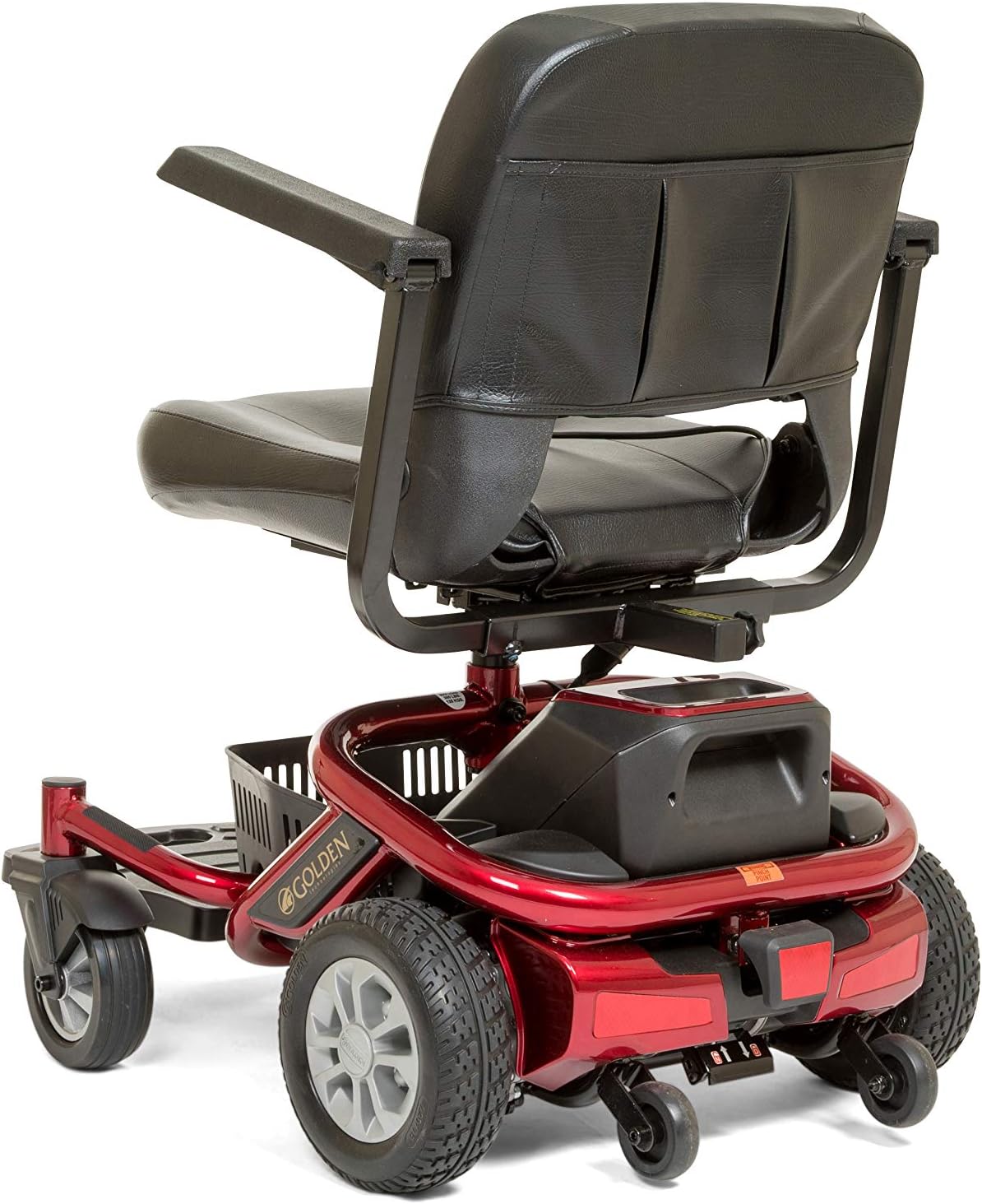 Golden Technologies New LiteRider Envy Silla de ruedas eléctrica, color rojo, asiento de 20 pulgadas