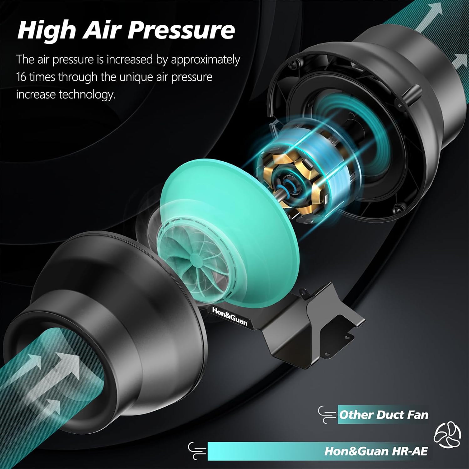 Hon&Guan Ventilador de conducto en línea de 4 pulgadas 146 CFM con controlador de velocidad variable, motor EC – Ventilador de escape de ventilación
