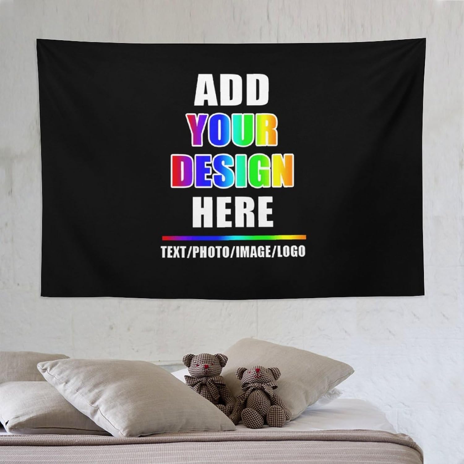Imágenes de carga de tapiz personalizadas, tapiz de pared personalizado para dormitorio, telón de fondo de fotos personalizado para Halloween,