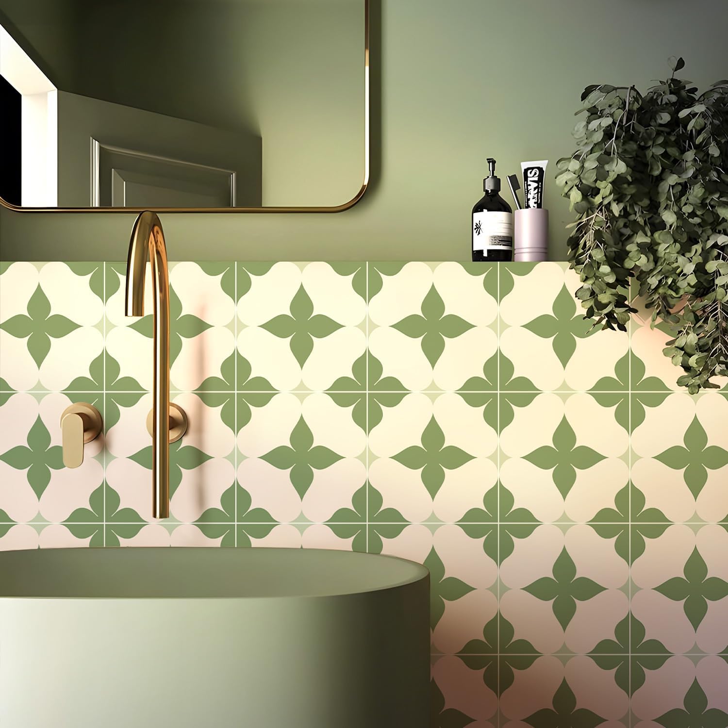 10 azulejos de despegar y pegar, impermeables, para salpicaduras de cocina, azulejos de PVC, autoadhesivos, azulejos nórdicos de pared, azulejos de