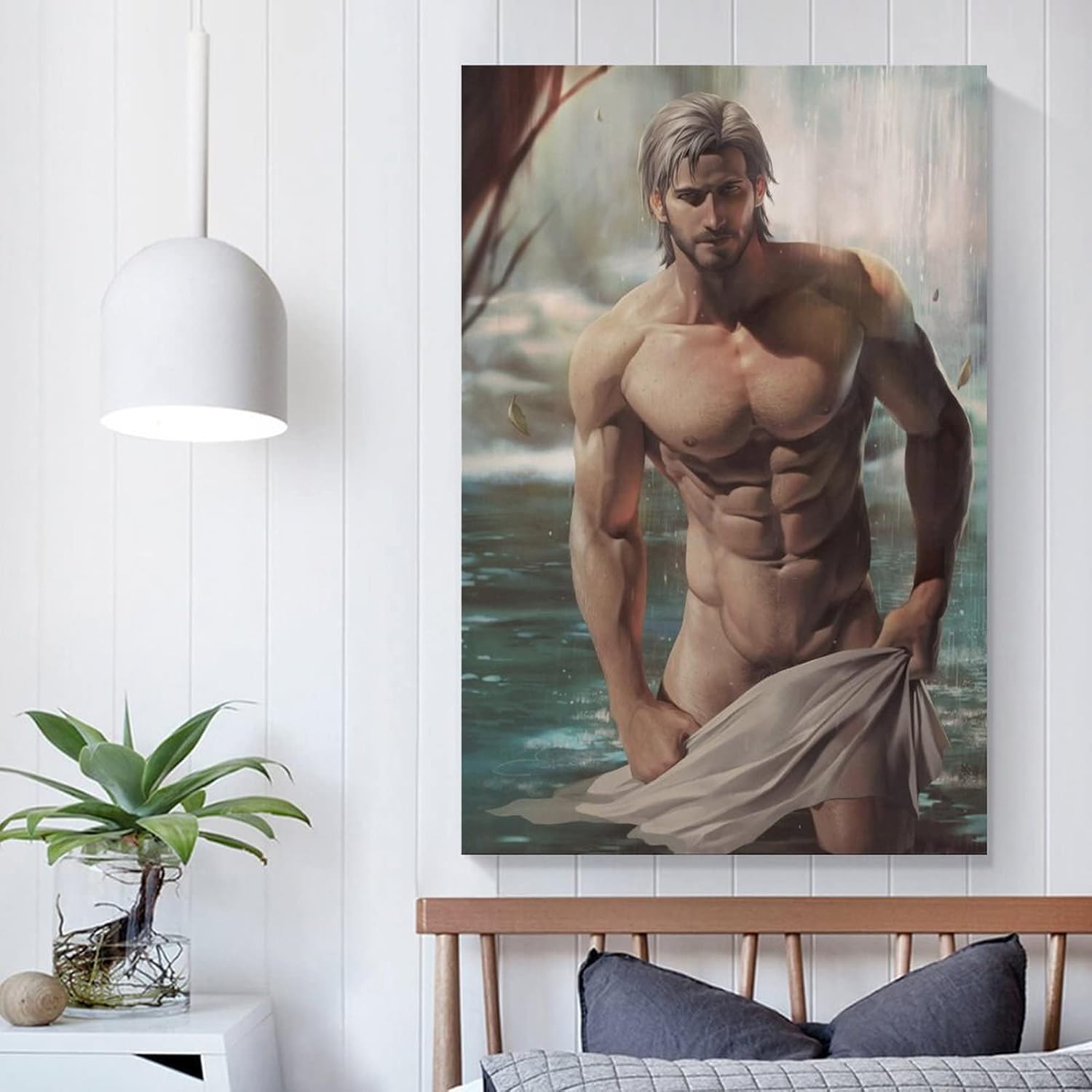 Póster de hombre sexy con músculo gay, impresión artística para pared, pintura fotográfica, cuadro colgante, decoración de dormitorio familiar,