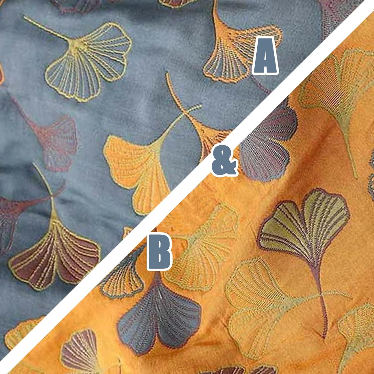 Colcha reversible de muselina de algodón, colcha de Ginkgo, ligera, tamaño Queen, transpirable, acolchado, para verano, para sofá (79 pulgadas de