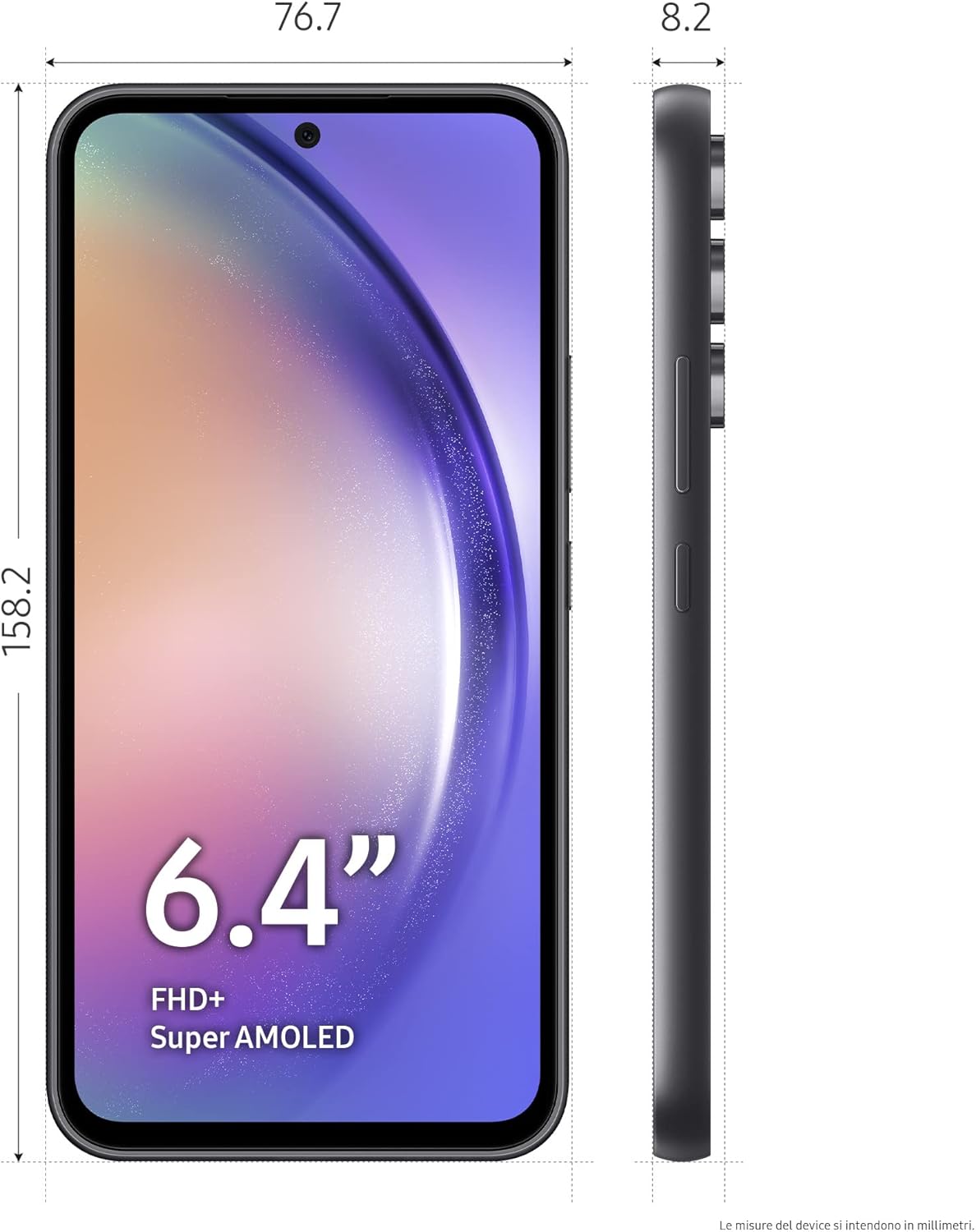 SAMSUNG Galaxy A54 5G SM-A546BDS Dual Hybrid SIM Exyonos 1380 Android Smartphone, pantalla AMOLED dinámica de 6.4 pulgadas, batería de 5000 mAh, 256
