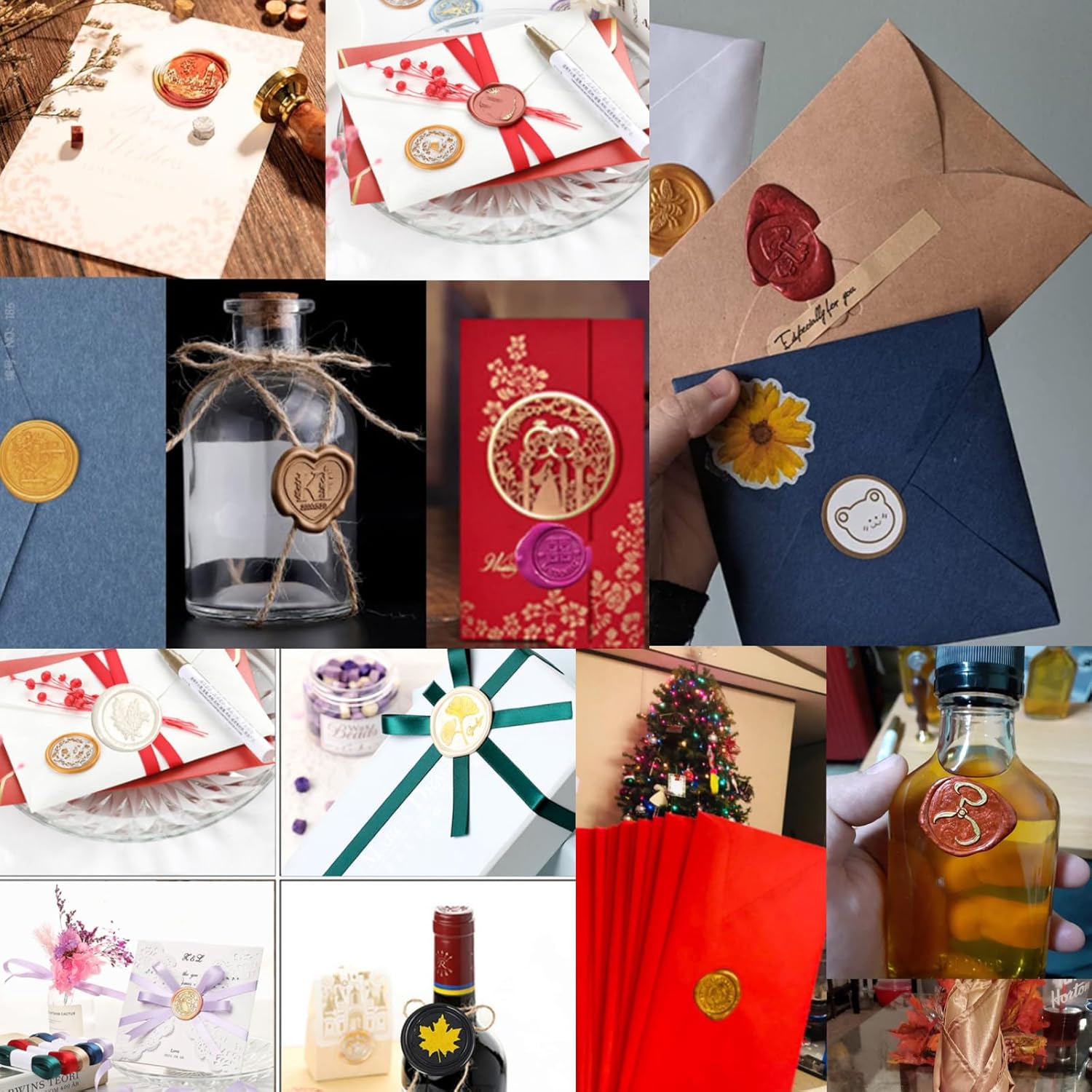 300 cuentas de sellado de cera, cuentas de cera de sellado morado, cuentas de sellado de cera octágono para sello de cera, tarjetas, invitaciones de