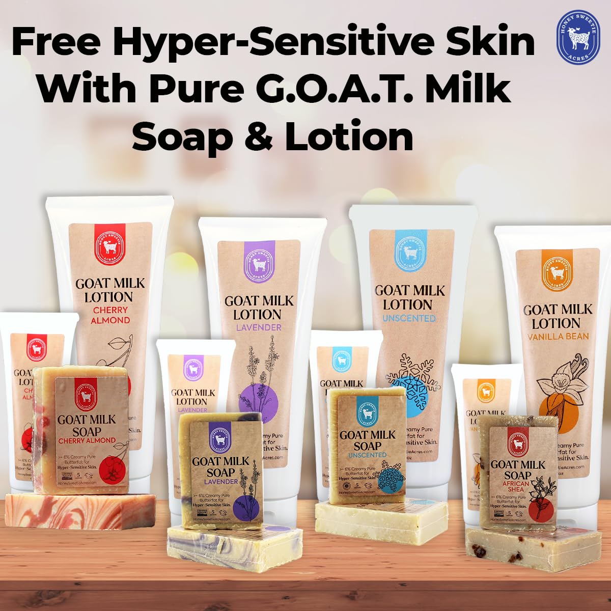 Honey Sweetie Acres Barra de limpieza facial de leche de aguacate y cabra  Jabón hidratante orgánico de 3 onzas  totalmente natural, hecho a mano,