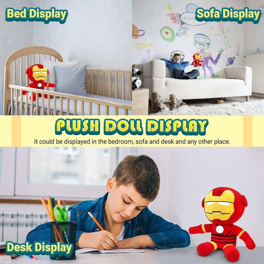 Juguete de peluche de héroe, muñecas de peluche de héroe, decoración de puerta de héroe de 11 pulgadas, regalo para niños y niñas (amarillo)