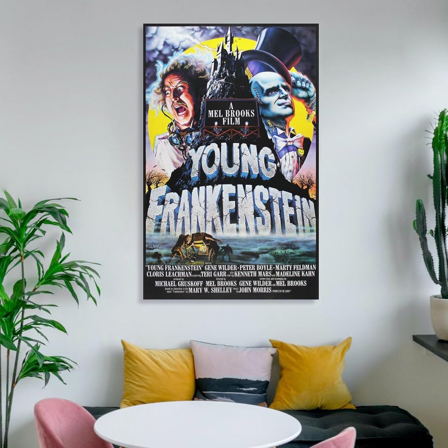 Póster de película de Young Frankenstein, póster estético de terror, pinturas artísticas en lienzo, decoración de pared, decoración del hogar, sala