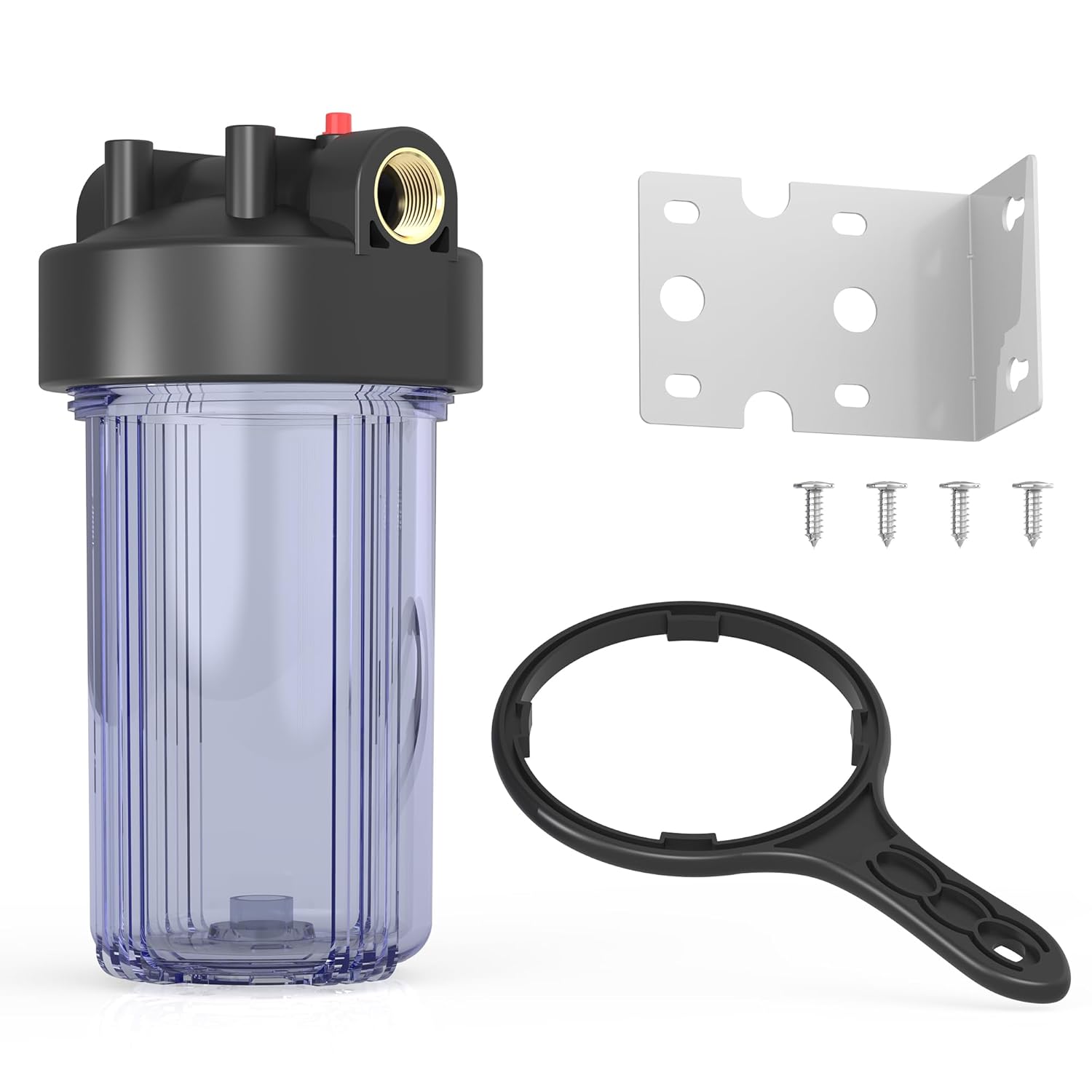 WHT10 – Carcasa de filtro de agua para toda la casa de 10 x 4.5 pulgadas, filtros de sedimentos, etc. para agua de pozos y ciudades, sistema de