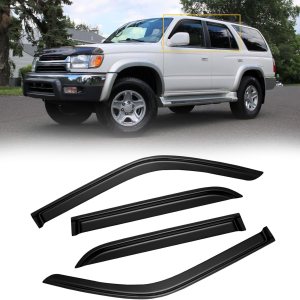 Viseras de ventana para Toyota 4runner 1996-2002, protectores de lluvia, protectores de ventilación, deflector de sombra de viento, humo oscuro 1997 Viseras de ventana para Toyota 4runner 1996-2002, protectores de lluvia, protectores de ventilación, deflector de sombra de viento, humo oscuro 1997