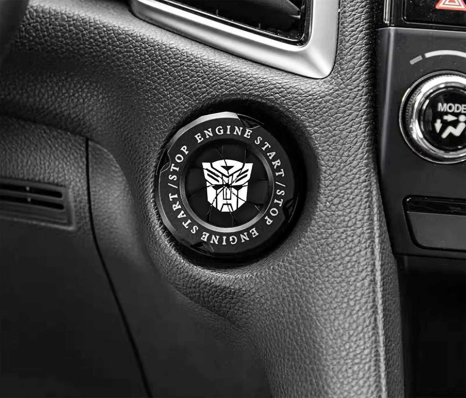 Cubierta de botón de arranque giratorio, cubierta universal para botón de arranque del motor de automóvil, Autobots Pegatinas para coche, decoración