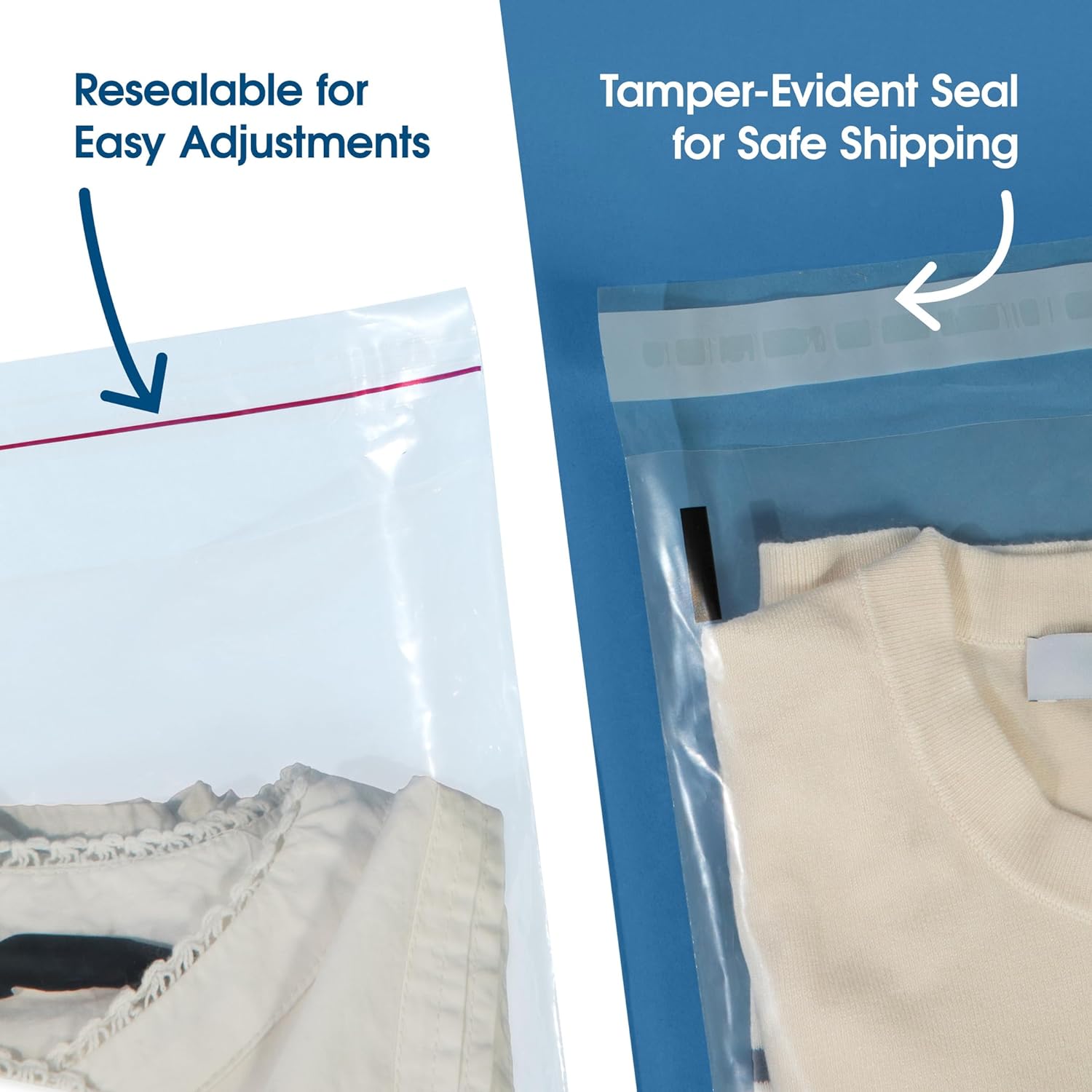 Spartan Industrial – Bolsas de polietileno transparente autosellantes de 8 x 10 pulgadas (200 unidades) con advertencia de asfixia para embalaje,