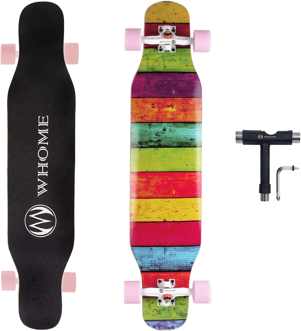 Longboard – Tablas largas de 42 pulgadas para adultosadolescentesniñasprincipiantes  Pro Freestyle Dancing Longboards Skateboard con T-Tool