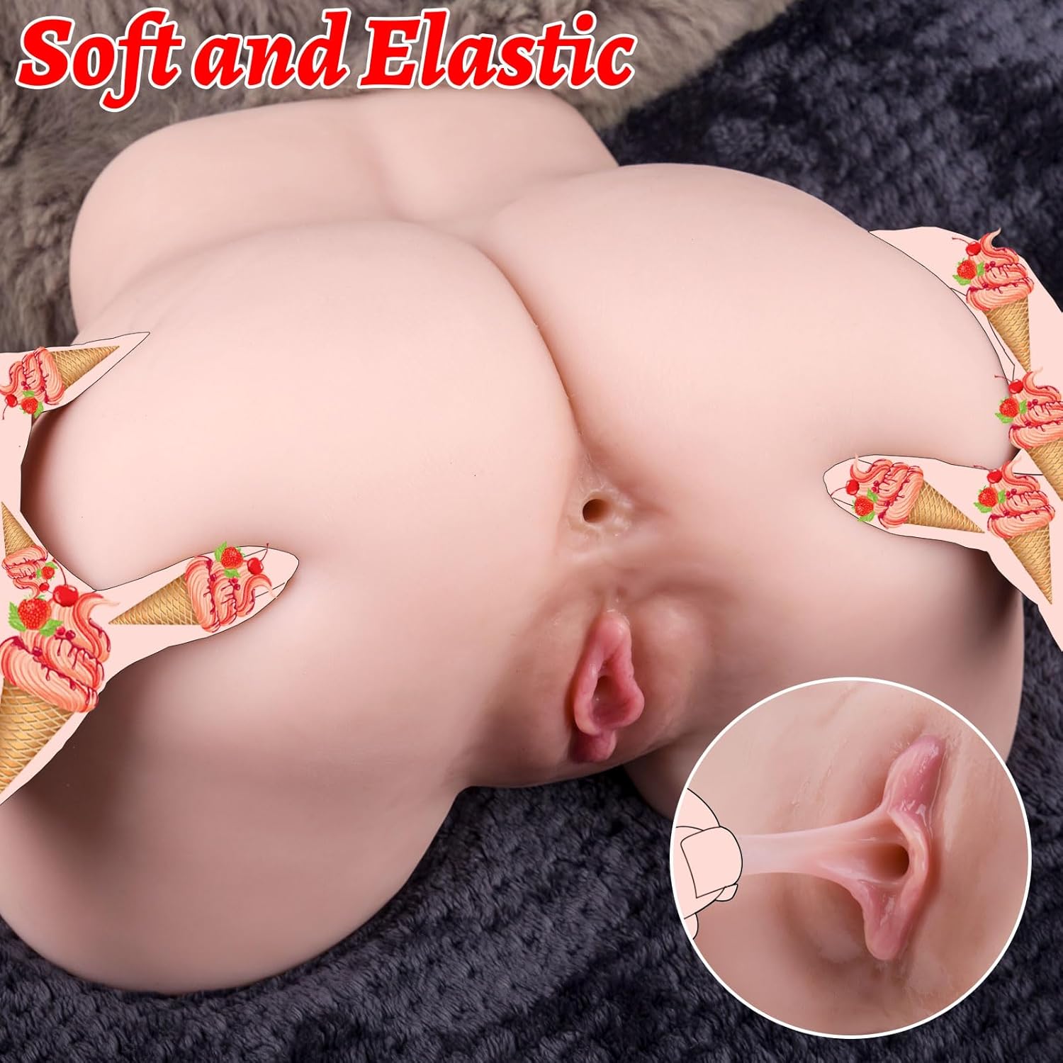 Muñeca sexual de tamaño real de 17.2 libras para hombres, juguetes sexuales, muñeca de coño con coño anal de silicona, juguete sexual de culo grande