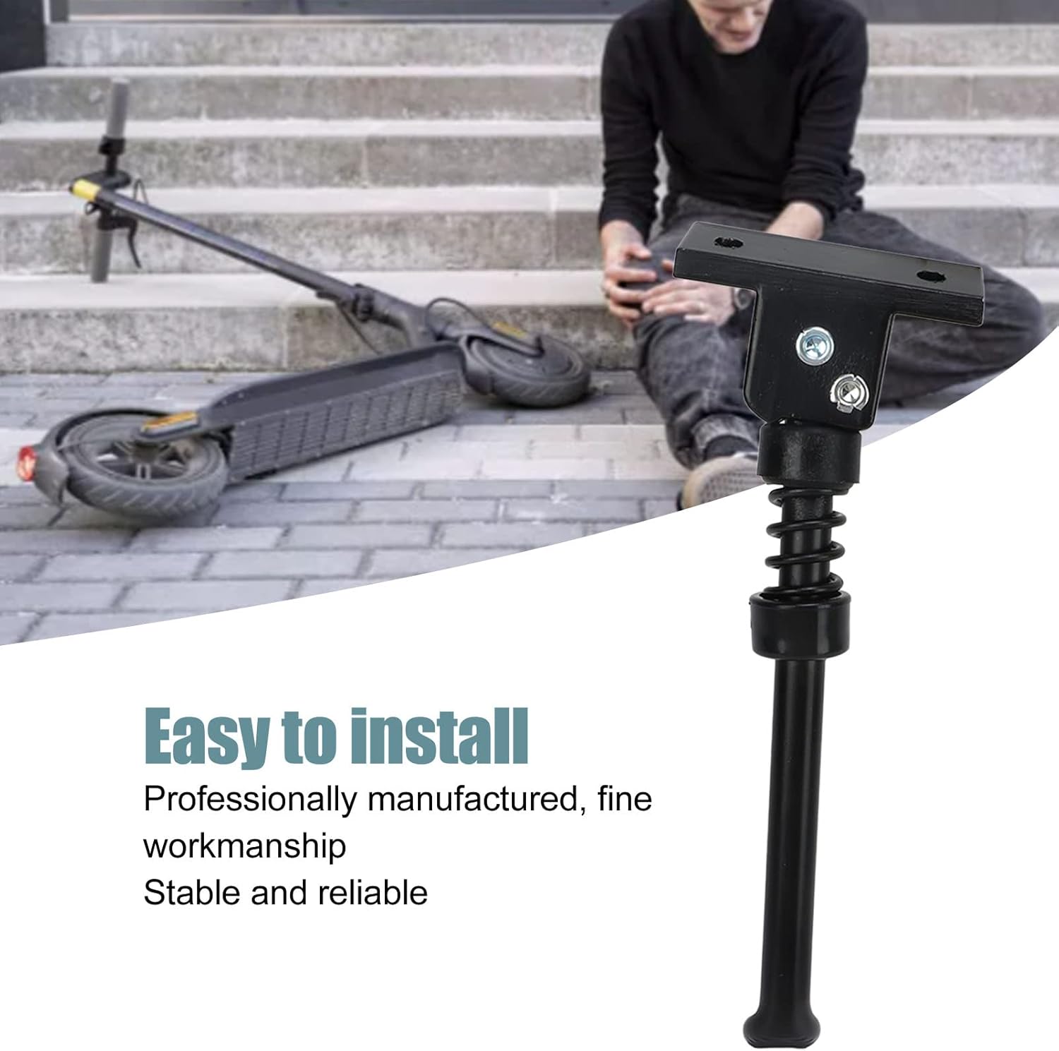 Vbestlife Scooter eléctrico Kickstand aleación de aluminio Scooter eléctrico soporte de estacionamiento mochilas para scooter eléctrico piezas de