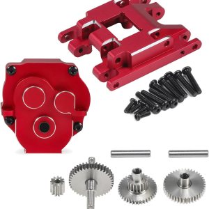 Caja de cambios de aleación de aluminio Montaje y caja de cambios de transmisión con engranajes internos de acero para TRX4M 118 RC Crawler Car Caja de cambios de aleación de aluminio Montaje y caja de cambios de transmisión con engranajes internos de acero para TRX4M 118 RC Crawler Car