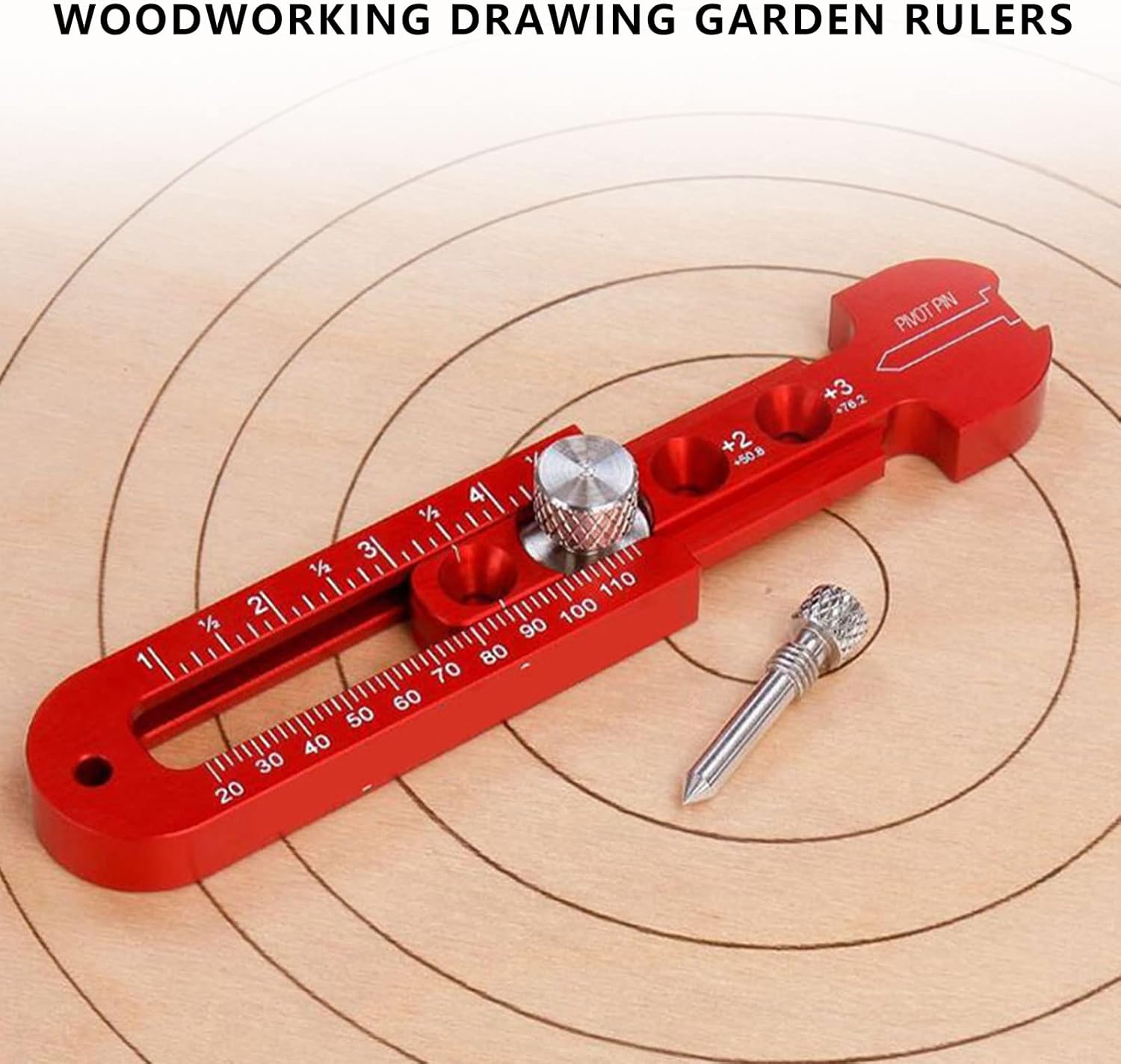Scriber de brújula de carpintería de aleación de aluminio, ajustable métricapulgada redonda dibujo arco círculo regla marcado medidor herramientas