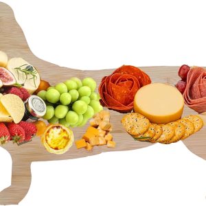 ZMURED Plato de cena de perro lindo para cena de Navidad, plato de cena de perro salchicha de 19 pulgadas, bandeja decorativa de madera, bloque de ZMURED Plato de cena de perro lindo para cena de Navidad, plato de cena de perro salchicha de 19 pulgadas, bandeja decorativa de madera, bloque de