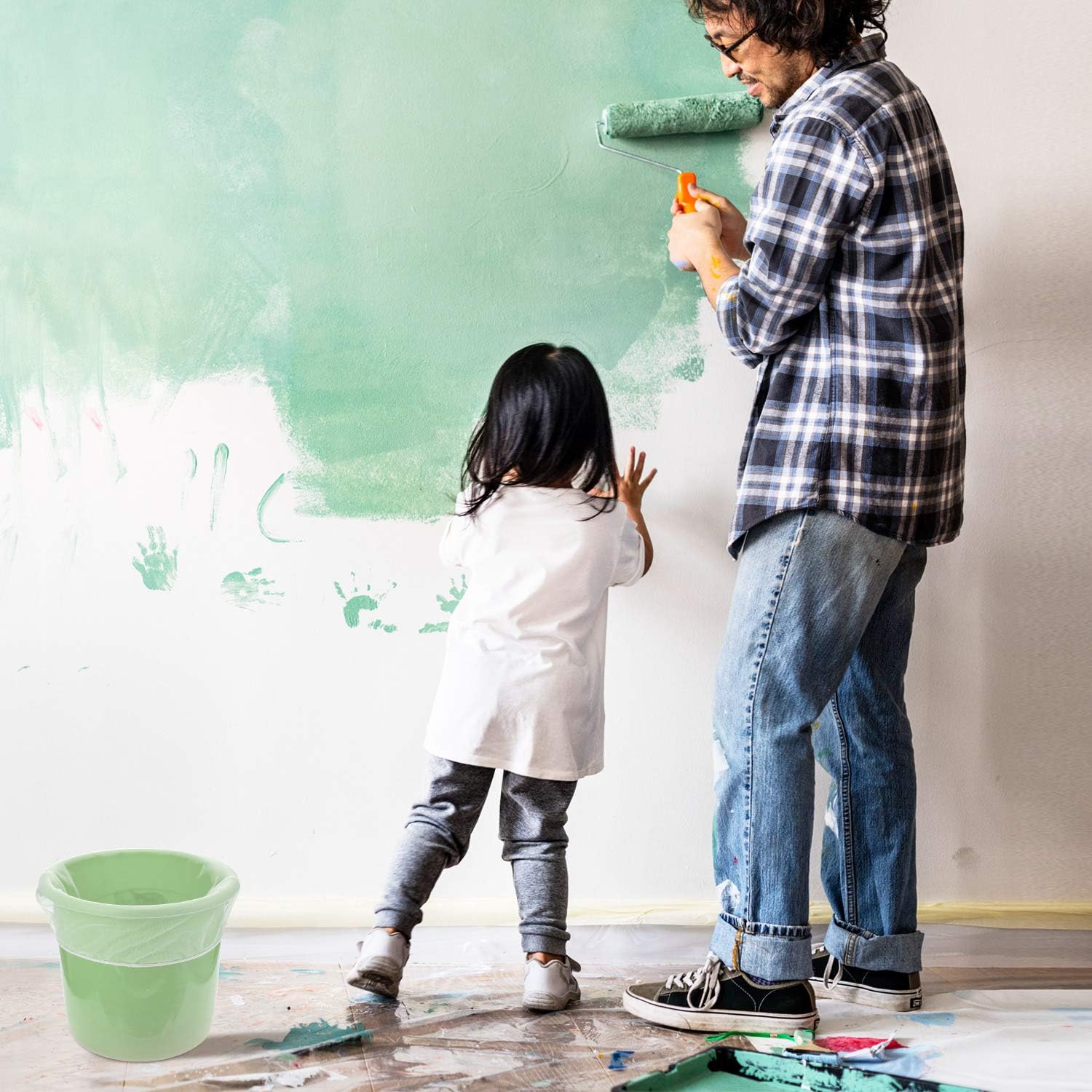 Bolsas de filtro de pintura, bolsa de filtro de malla fina blanca, cubo de apertura elástica, bolsa de filtro de pintura hidropónica para jardinería