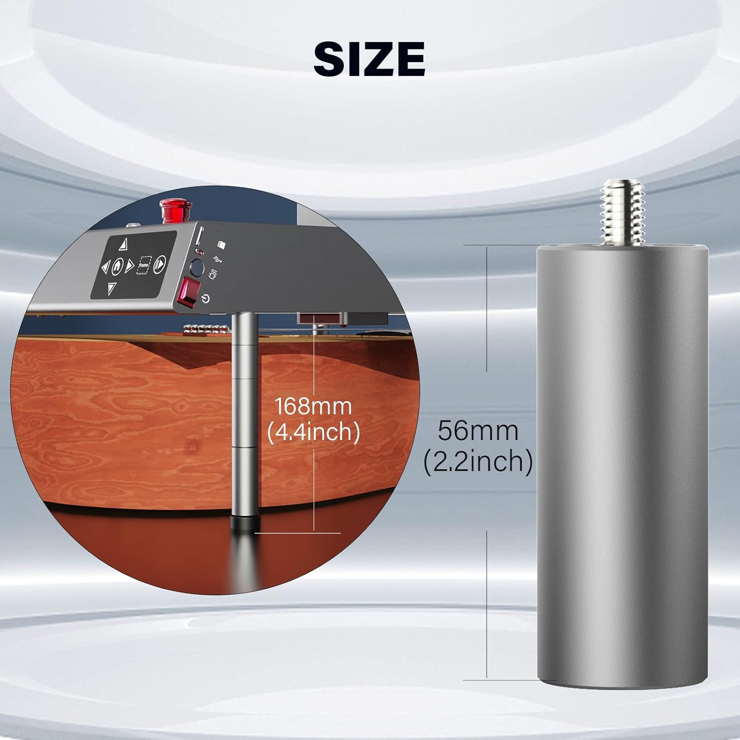 Grabador láser para máquina Creality Falcon 2 láser y grabadora, elevador de máquina de grabado láser, aumento de 2.205 in (2.2 pulgadas)