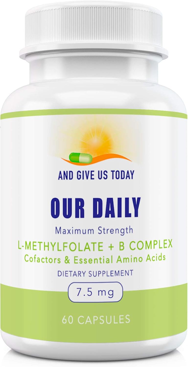 Our Daily Vites – Cofactores de complejo de L-metilfolato B y aminoácidos esenciales (7.5 mg), folato activo, metilcobalamina B12 metilcobalamina,