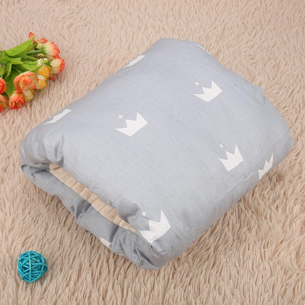TEUOPIOE 1 almohada de lactancia para bebé, almohada de algodón suave para recién nacido (corona gris)