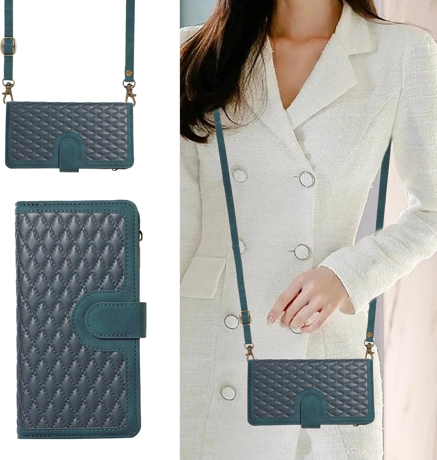 Asuwish Funda de teléfono para Samsung Galaxy Note 20 5G con protector de pantalla de vidrio templado y correa para la muñeca, cremallera abatible,