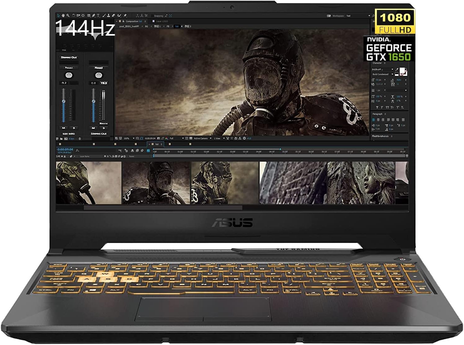 ASUS TUF F15 – Laptop para juegos de 144 Hz, 15.6 pulgadas FHD, Intel Core i5-10300H, 16 GB de RAM, 512 GB SSD + 1 TB HDD, NVIDIA GeForce GTX 1650,