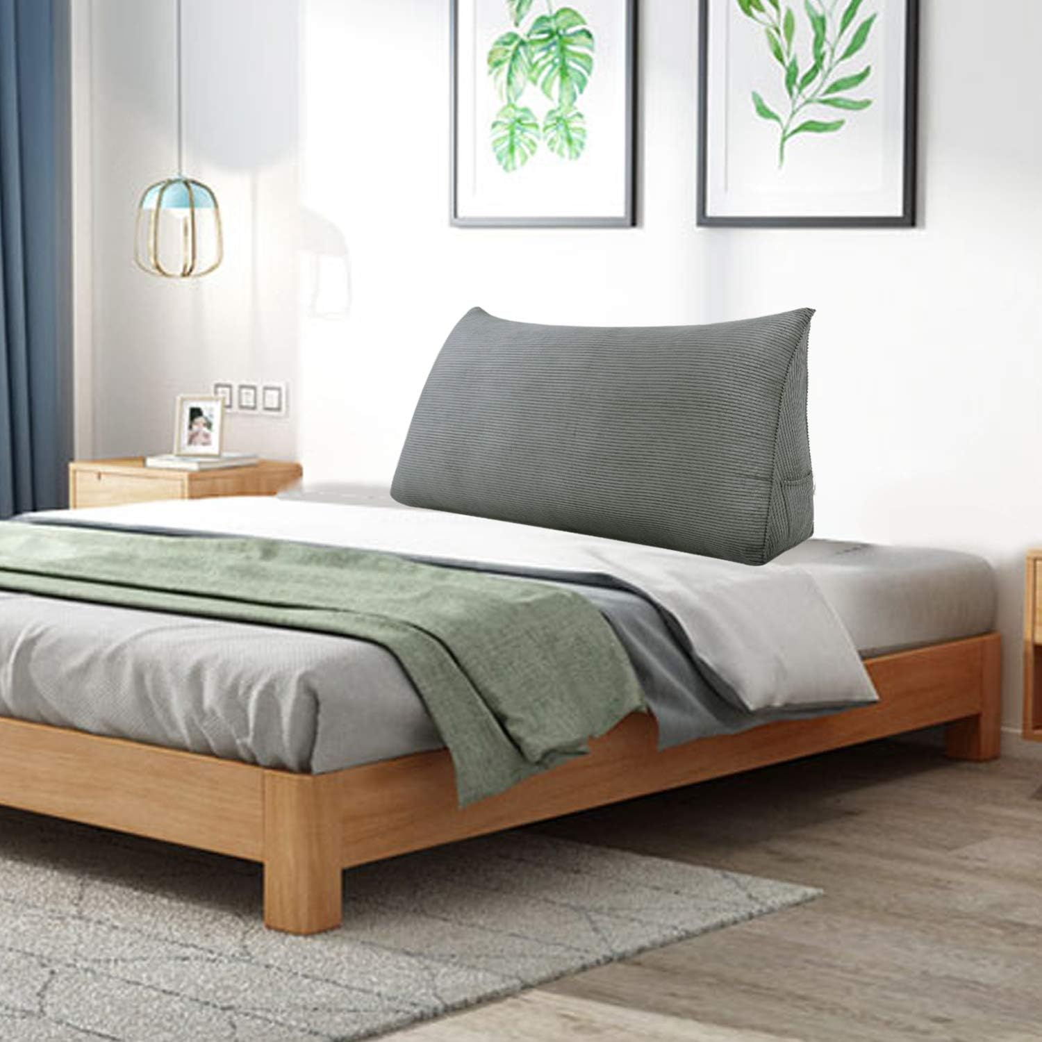 Almohada de cuña para cabecero, tamaño Queen XXL, almohada para respaldo de cama, cojín de respaldo para leer, ver la televisión, trabajar sentado