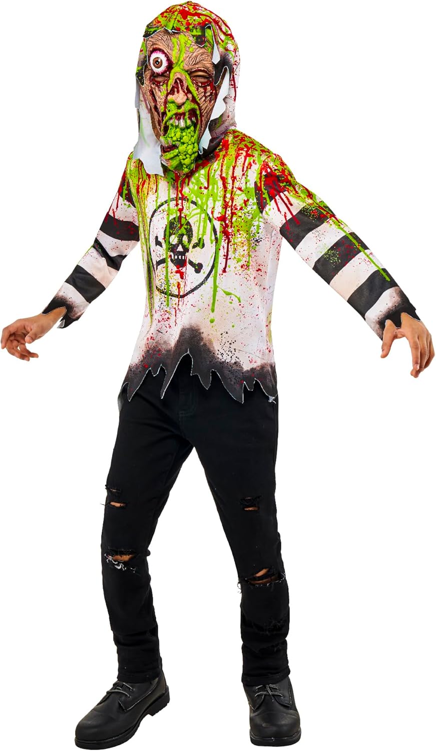 Child’s Forum Toxic Kid Costume Shirt With Hood and MaskCostume Shirt with Hood and Mask
