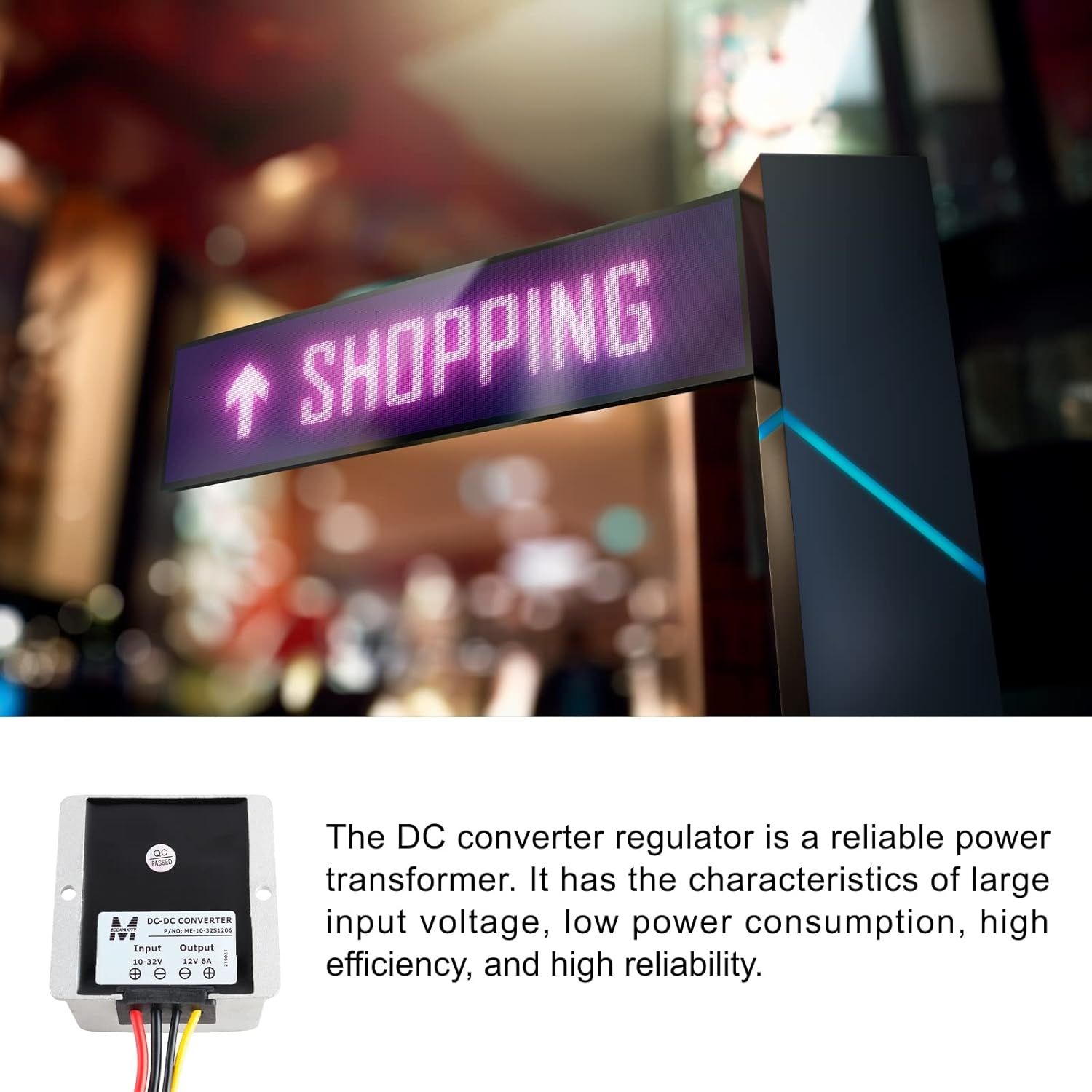 Regulador convertidor de CC a CC, fuente de alimentación impermeable, transformador de conversión de voltaje, para camiones barcos – CC 10-32V a CC