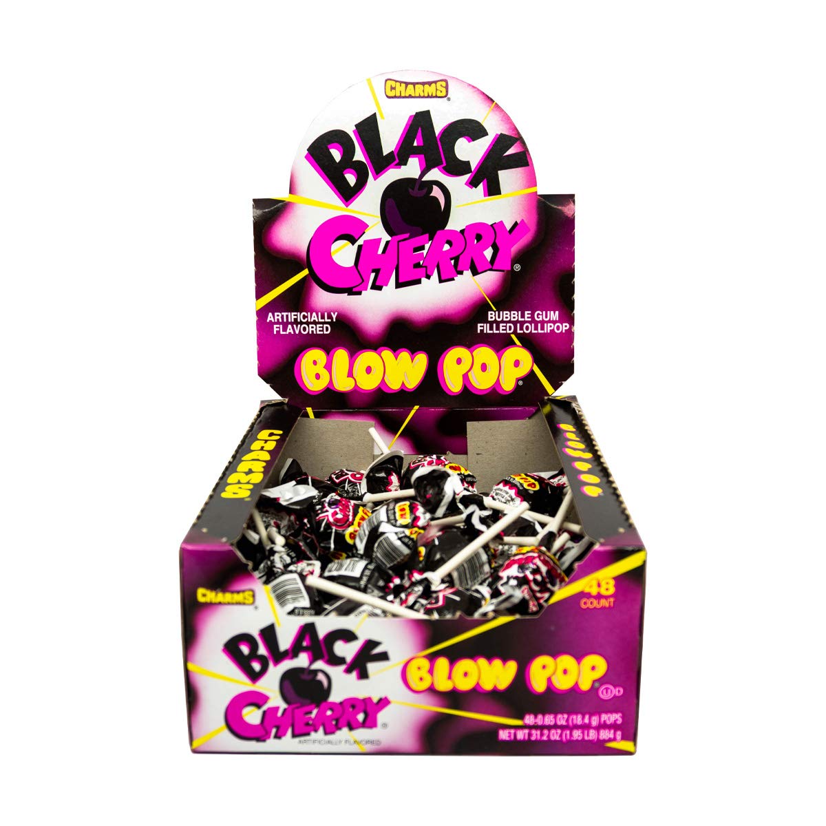Charms Paletas Blow Pops, caja de 48 unidades
