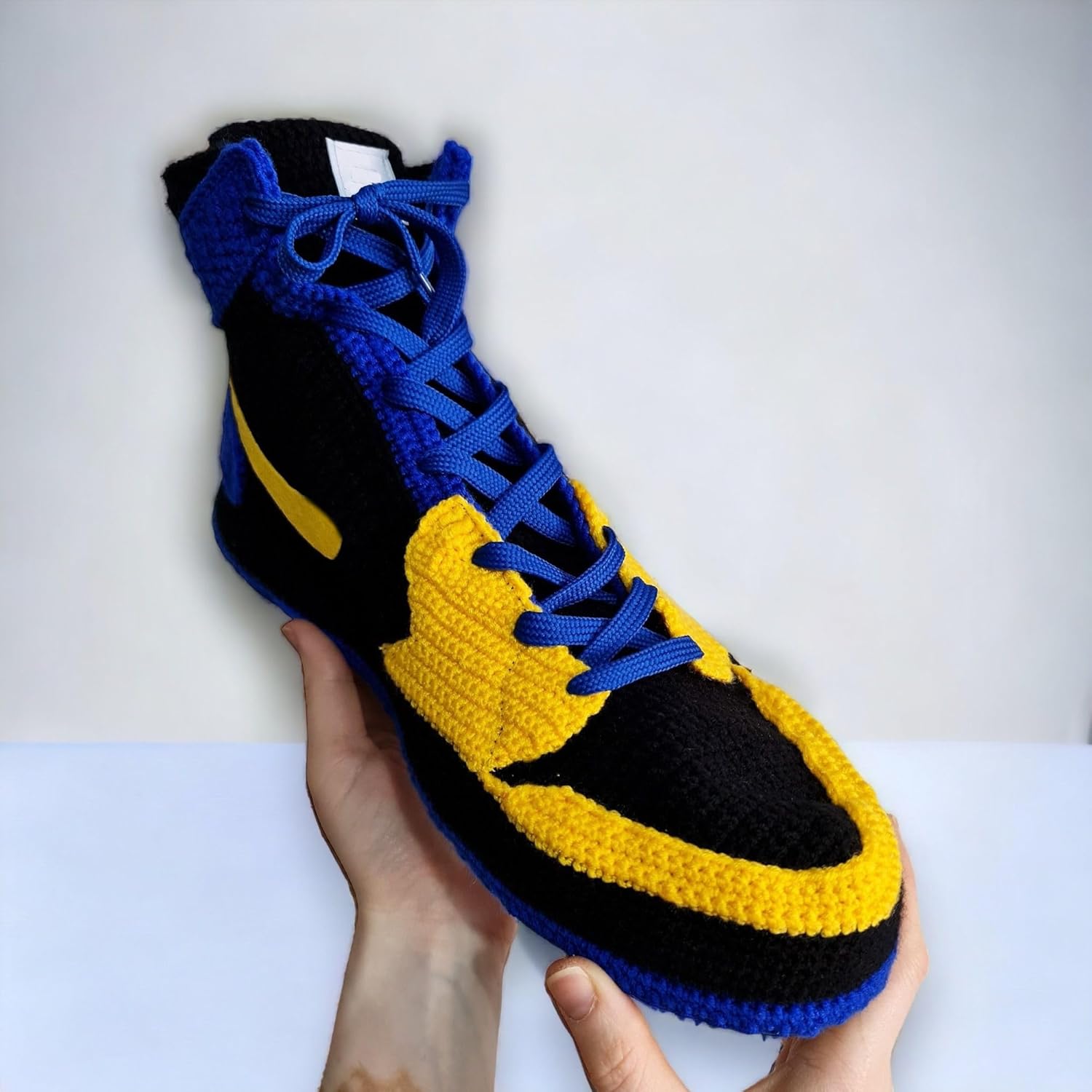 Bespoke Knitted Slippers, Crochet Streetwear Sneakers, Personalized for Sneaker Lovers, Custom Color, One-of-a-Kind Gift, Sneakerhead Gift