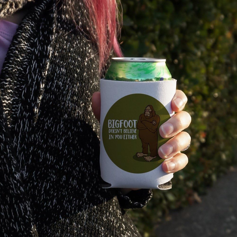Bigfoot doesn ‘t Believe en usted puede CoolerBebida Sleeve Hugger plegable InsulatorAislamiento Beverage Holder
