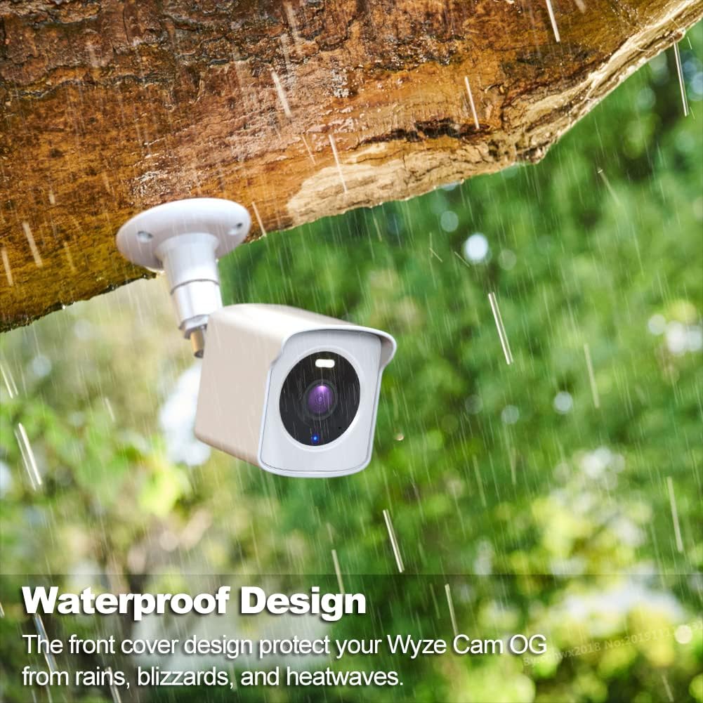 Soporte de pared para telefoto Wyze Cam OG y Wyze Cam OG, cubierta protectora resistente a la intemperie y soporte de montaje en pared ajustable de