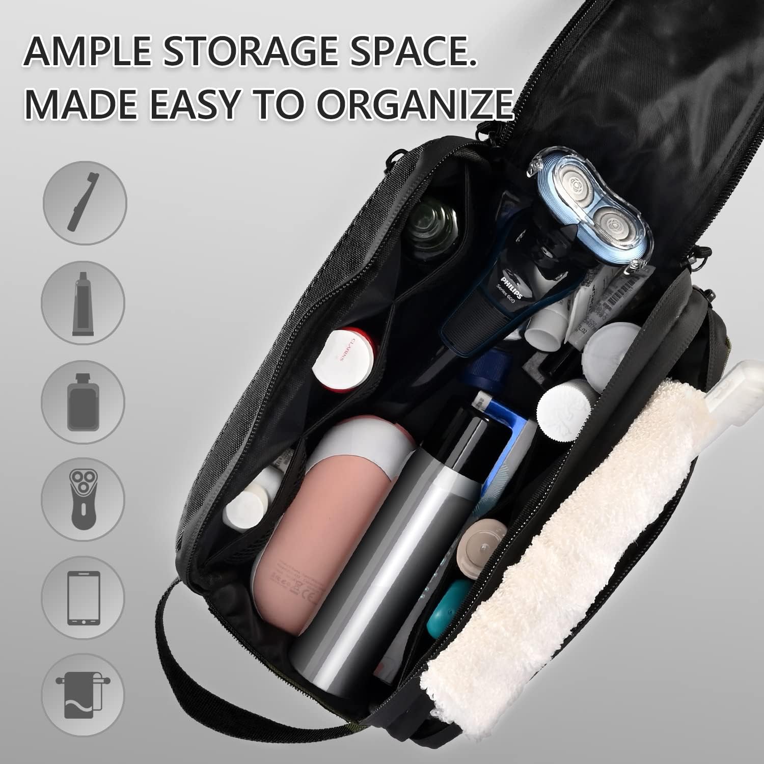 Dinictis Neceser táctico, kit Dopp, bolsa de aseo de viaje para hombres, bolsa de afeitar resistente al agua, se adapta al cuidado de la piel