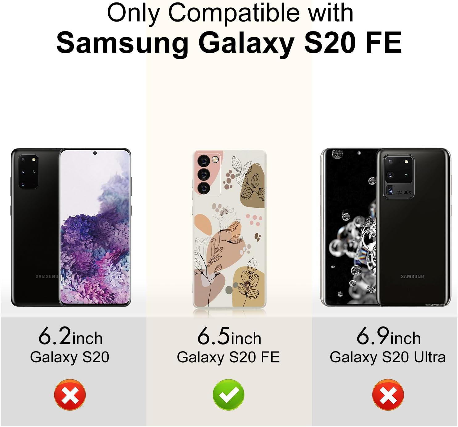 MINSCOSE Funda compatible con Samsung Galaxy S20FE, diseño floral colorido de flores, suave silicona delgada, delgada, femenina, funda protectora a