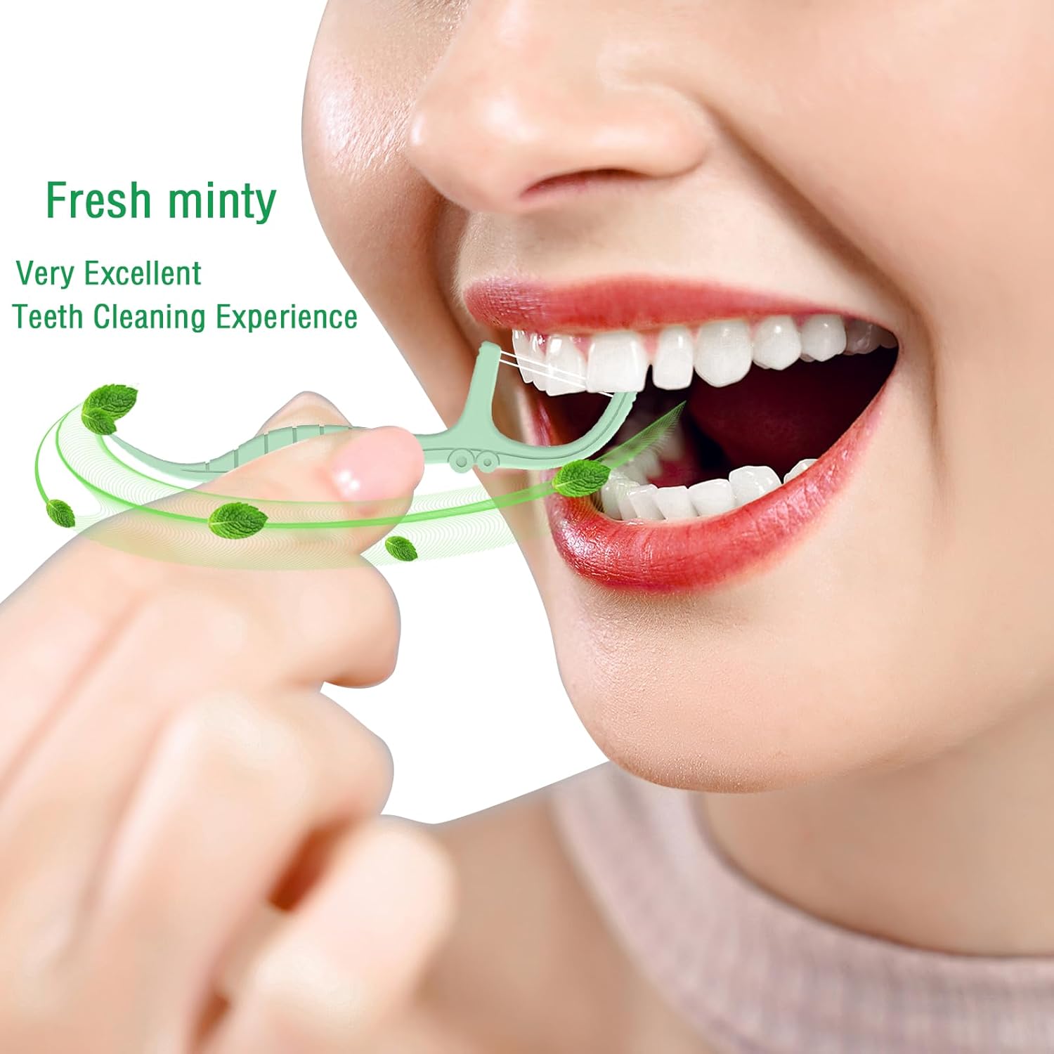 Holy Rose Mint Twin Line – Palillos de hilo dental de doble acción, paquete de 300 unidades, kit de herramientas de limpieza de dientes de doble