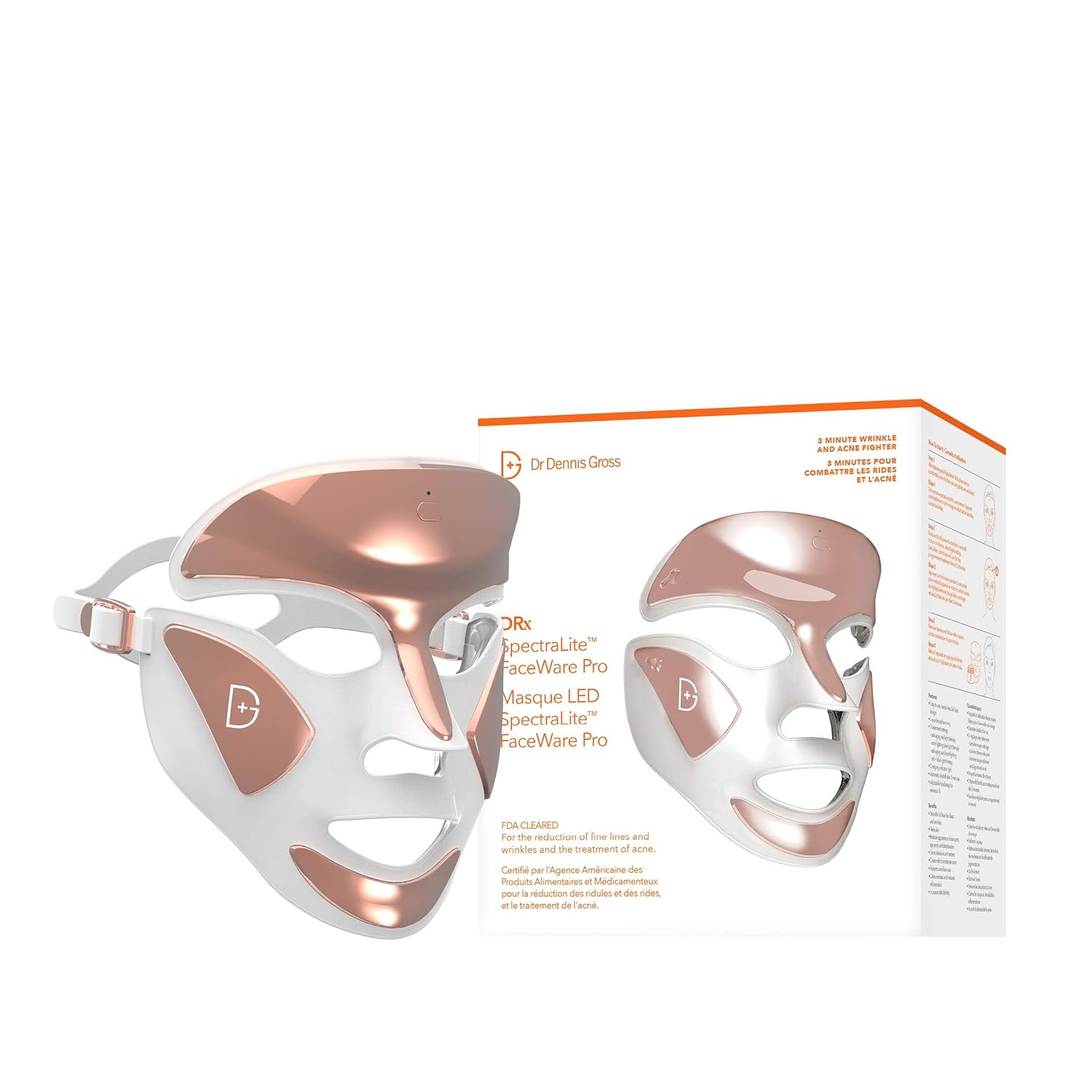 Dr. Dennis Gross DRx SpectraLite Dpl FaceWare Pro suaviza las líneas finas y arrugas de cara completa, reafirma la piel, previene los brotes de acné