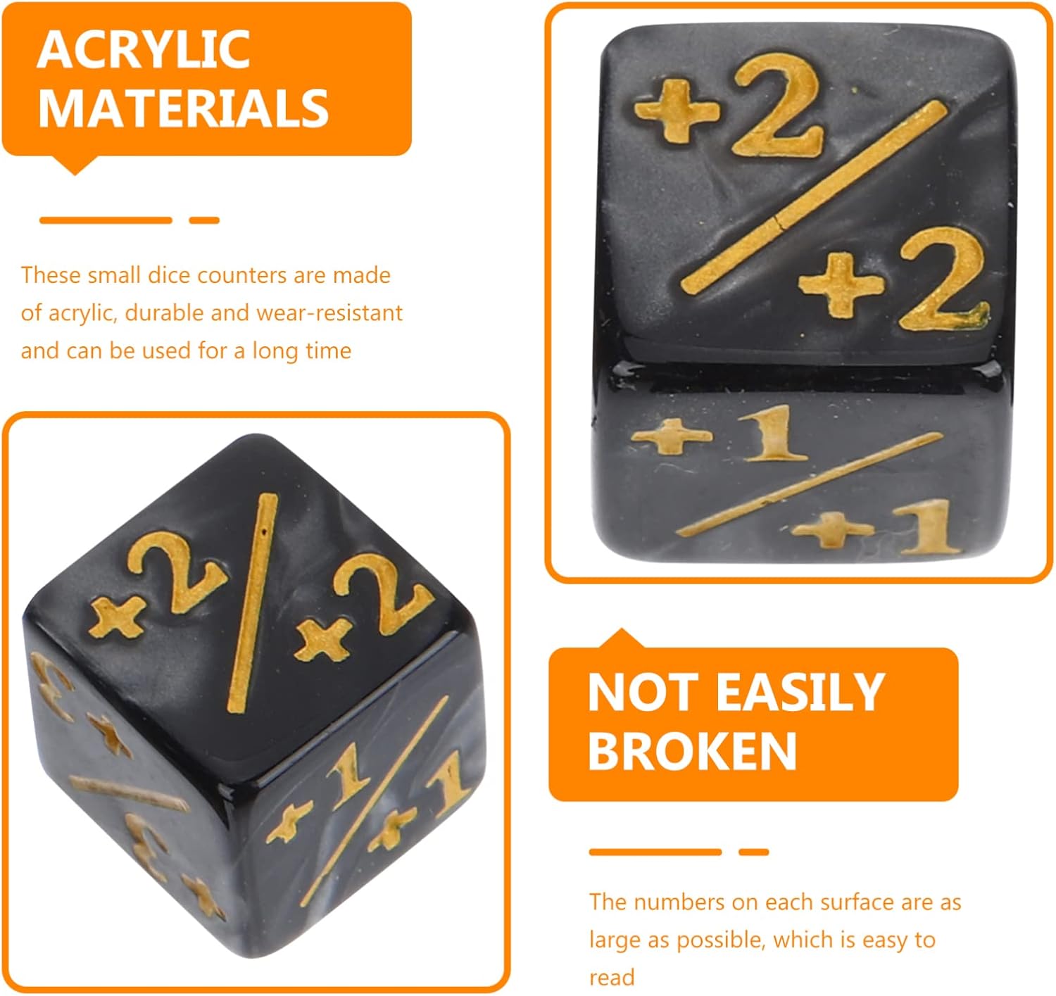 Zerodeko Juego de dados de 24 piezas de dados de acrílico, dados de reunión, dados de lealtad D6 para niños, juguetes de aprendizaje, juguetes para