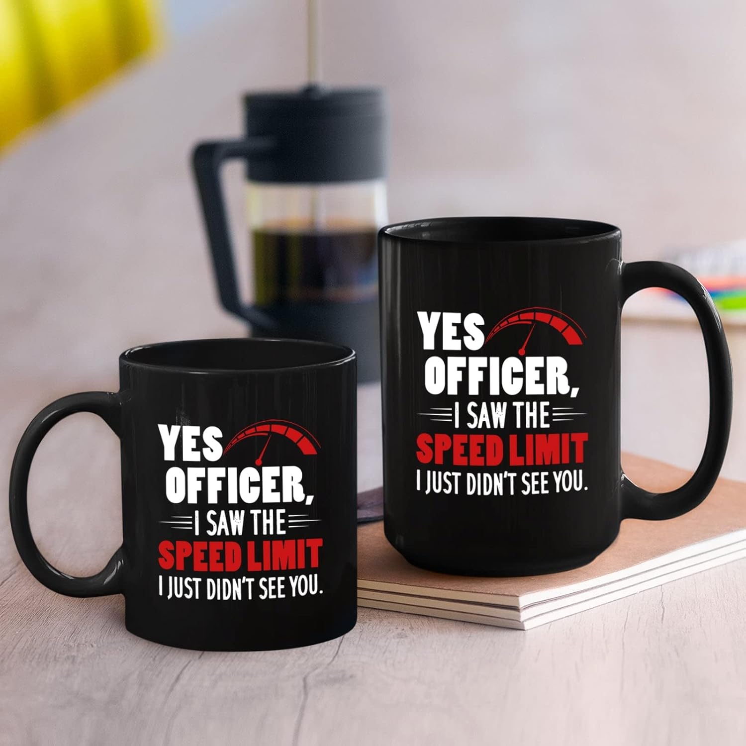 Yes Officer I Saw the Speed Limit I Just Didn’t See You – Taza de cerámica para mecánico de automóviles idea de regalo para compañero de trabajo –