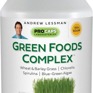 ANDREW LESSMAN Green Foods Complex 30 cápsulas  Suministra bloques de construcción para un crecimiento saludable de tejidos y apoyo hepático. 100 mg ANDREW LESSMAN Green Foods Complex 30 cápsulas  Suministra bloques de construcción para un crecimiento saludable de tejidos y apoyo hepático. 100 mg