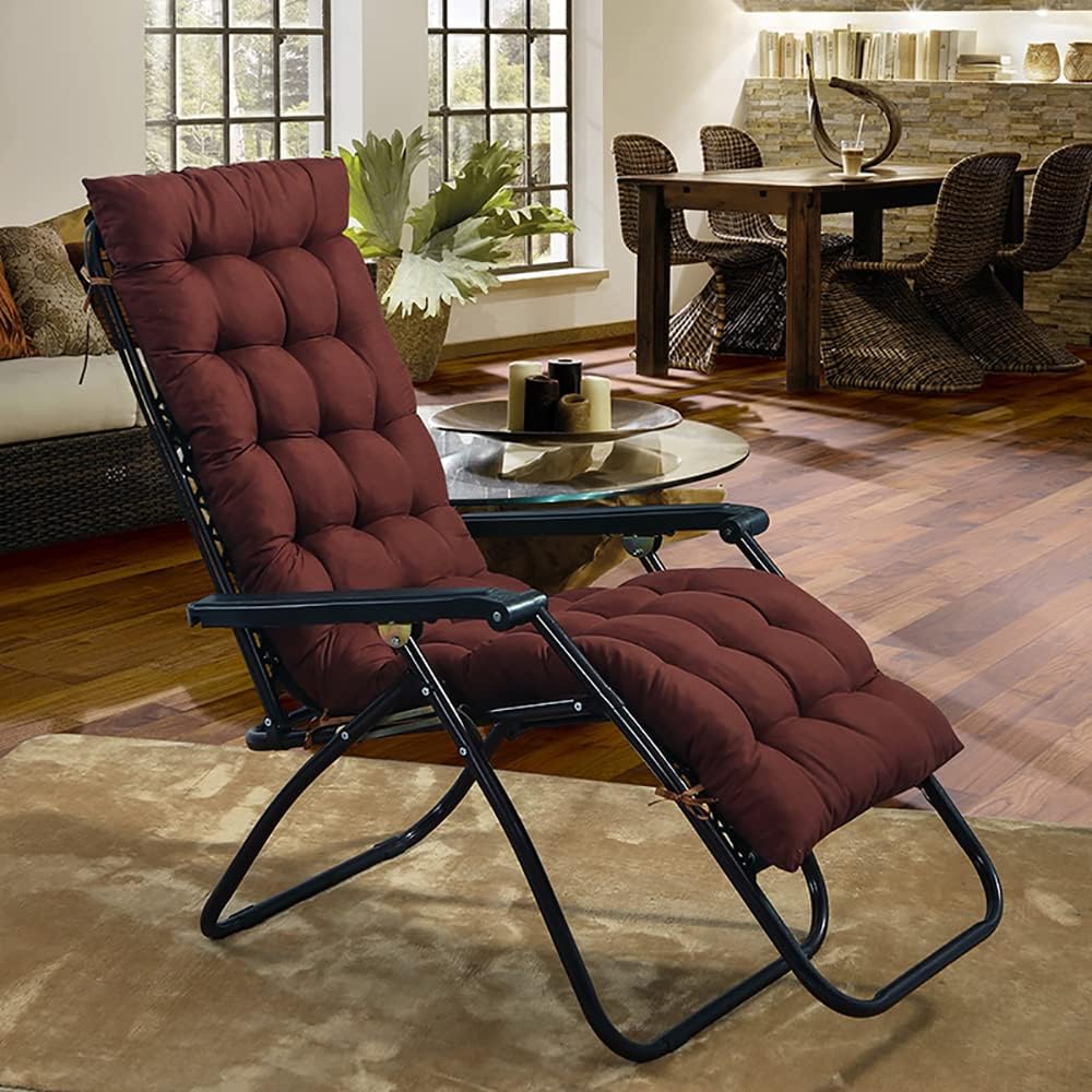Cojín para silla de patio de 50 pulgadas, cojín acolchado más grueso para tumbona, columpio para silla de gravedad cero para exterior, interior,